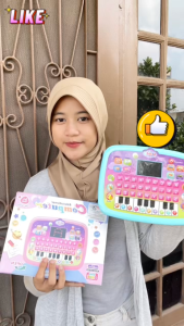 Mainan Anak COMPUTER EDUCATIONAL GG017 Laptop Mainan Edukasi Tablet Belajar Huruf Angka Musik Piano