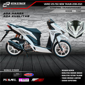 Stiker striping variasi transparant honda all new vario 125/150 tahun 2018-2021