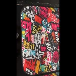 4Pcs Cool Woman Pattern Flannel Car Floor Mat UV Black Light Car Floor Mat Used for Most Car Front And Rear Seat Carpets Car Interior Protection Decoration