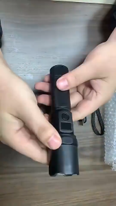 Z-Gadget⚡Multifunctional Flashlight ST35 Outdoor Strong Light LED Long-range With LCD Numerical Power Display Telescopic Zoom Flashlight Plastic USB Rechargeable Flashlight