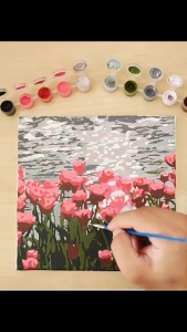 【New Style】Digital Oil Paint By Numbers 30*40cm Canvas Frame Number Painting Decor Wall Painting W10