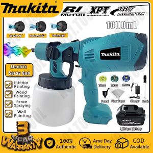 Makita Cordless Electrlc Spray Gun For Painting PalntSprayer Set Portable High Power High PressusreHousehold Tool
