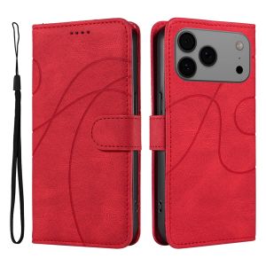 Magnetic Leather Wallet Flip Case for iPhone 17 16e 16 15 14 13 12 11 Pro XS Max 8 7 Plus Air Phone Cover Curve Line Shockproof