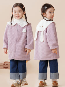 เสื้อคลุมกันเปื้อนเด็ก แจ็คเก็ตขนเป็ด ป้องกันการเปื้อน ซิป น่ารัก เสื้อคลุมกันเปื้อนสำหรับเด็กผู้หญิง ชุดกันเปื้อนสำหรับเด็กอนุบาล