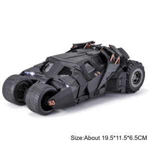 1:24 Scale Batmobile Model Classic Car Toy Metal Diecast Sound & Light Spray Fighting Vehicle Models Decoration Display Ornament