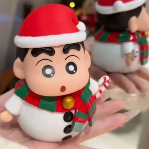 Bandai | Anime Crayon Shin-Chanss Christmas Snowman Christmas Tree Shin-Chan Himawari Figures Cute Doll Decoration Toy Birthday Gifts
