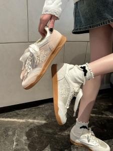 Dragon Year Silk Satin Ballet Flats Womens Casual National Style De Xin Shoes Cross Buckle Leisure Flat Heel round Toe Rubber Sole