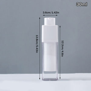 EELHOE | 【M】15/30/50ml Square Vacuum Bottle Press Lotion Empty Dispensers Liquid Foundation Makeup Portable Lady  Cosmetic Container