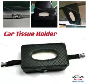Car Sun Visor Tissue Box Holder Luxury PVC Paper Napkin Storage Bag