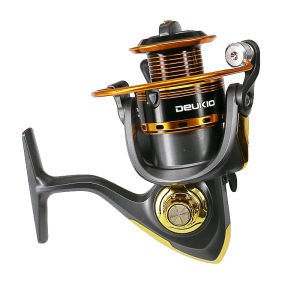 DEUKIO | DEUKIO Spinning Fishing Reel 5.2:1 Gear Ratio 8KG Max Drag Metal Spool Lure Fishing Rock Fishing Saltwater Freshwater