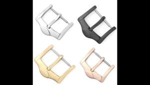 Stainless Steel Middle Brushed Watch Buckle 14mm 16mm 18mm Silver Rose Gold Black Watchband Strap Clasp Watch Accessories