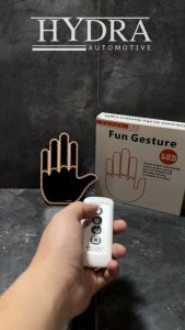 STIKER MOBIL NYALA TANGAN + REMOTE CONTROL / FUN GESTURE TANGAN LAMPU VARIASI MOBIL