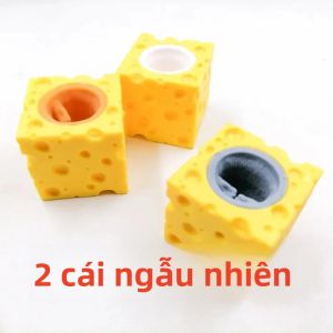 Bộ Đồ Chơi Giảm Stress 2 Món: Chuột Bật Lên Và Phô Mai Đồ Chơi Bóp Giảm Căng Thẳng Hình Trò Chơi Trốn Tìm Dành Cho Trẻ Em Và Người Lớn