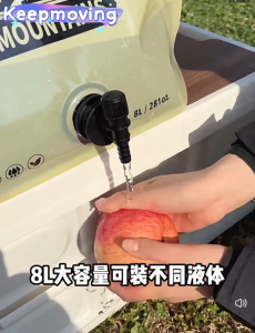 【สินค้าพร้อมส่ง】กระเป๋าใส่น้ํา ตั้งแคมป์ถุงน้ำ 8L ความจุขนาดใหญ่พับตั้งแคมป์ถุงน้ํา พับถุงน้ำหนาสำหรับกิจกรรมกลางแจ้ง