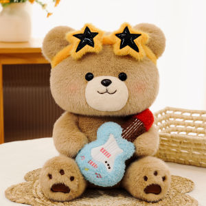 GUAIBUDIAN | Cute Rock Guitar Musical Plush Teddy Bear