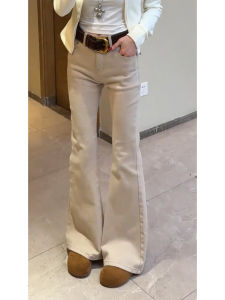 MANMI | Quần Jeans Khaki Ôm Dáng Xòe Phong Cách Ấm Áp