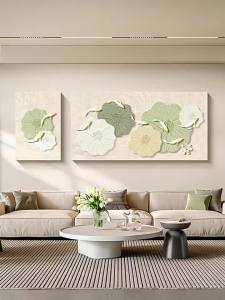 LTNS | Minimalist Auspicious Fish Decorative Painting for Living Room Background Wall