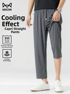 MiiOW | High Elasticity Icy Cooling Sunscreen Lightweight Mens Tapered Sports Pants