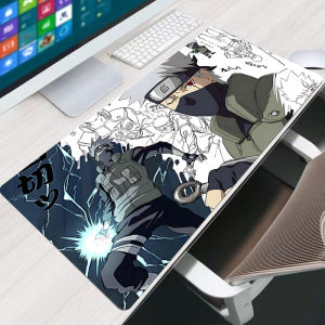 Bandai | Anime Gaming Speed Mouse Pad Naruto Kakashi Hatake Gamer Cabinet Mouse Mat Keyboard Lock Edge Mousepad Computer Desk Mat