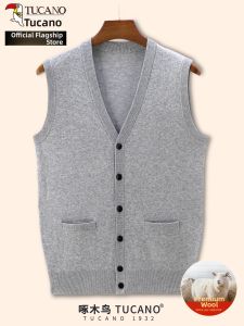 TUCANO | Warm V-neck Wool Knit Vest