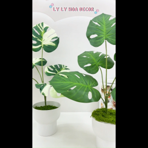 Lá giả PVC trang trí chụp ảnh decor đám cưới tiệc chụp ảnh sản phẩm. Hoa Lụa Decor