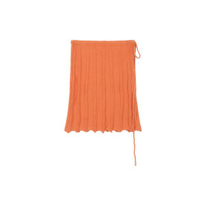 Summer Style Orange Short Knit Camisole and Ribbed Skirt Set
