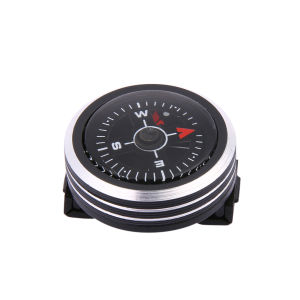 Mini Pocket Compasses Aluminum Alloy Wristwatch Type Watch Strap Button Compass Practical Detachable Survival Tool for Climbing Paracord