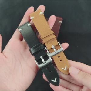 Oil Wax Discoloration Genuine Leather Watchband 20mm 22mm Quick Release Premium Cowhide Watch Strap for Men Women Bracelet Belt