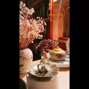 Đế Đốt Trầm Đế Cắm Nhang Tiên Hạc Ngự Rùa Nhà Xưa