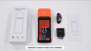 Soonpos 3GB 32G Android 14 Handheld POS terminal 5.5 Inch Smart Pos Machine With 58 Mm Bluetooth Thermal Receipt Printer NFC Mobile Cashier Compatible With Loyverse Grab Merchant Salesplay Food panda