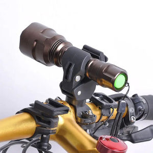 N.K.【Ready in Stock】 Bicycle Handlebar Flashlight Clip Holder 360 Degree Rotating Bike LED Lamp Clamp Grip Bracket