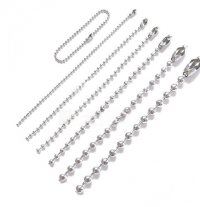 Authentic 304 Stainless Steel Ball Bead Chain Tag Chain Key Chain Advertising Lanyard Ball Chain DIY Handmade