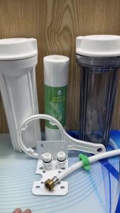 Bộ cốc lọc 10 inch đầy đủ dây cấp nối ren lõi tay vặn giá treo ren 21mm