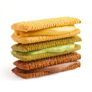 Franzzi | Filled Cookie with Matcha Yogurt Coconut Latte Chocolate Flavor Snack