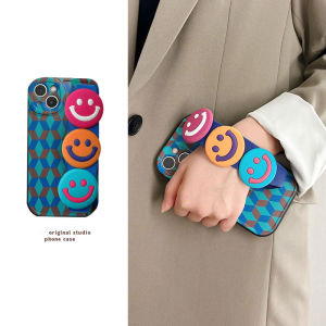 Smiley Wrist Strap for Samsung S24ultra Phone Case S22ultra Drop-Resistant S20fe Protective Case S21plus All-Inclusive S10 4/5G Soft Case Note10 Frosted Note9 Straight Edge S23