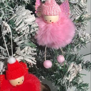 Christmas Angel Doll Pendant Christmas Tree Pendant Plush Hanging Xmas Decoration Charms 2026 New Year Gifts