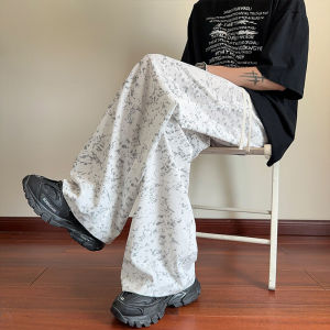 Quần Ống Rộng Mùa Hè Mỏng Thường Ngày Cho Nam 2025 Phong Cách Mới Thiết Kế Mỹ Rộng Rãi Thoải Mái Dài Thẳng