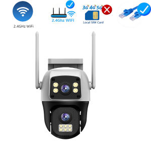 4K 8MP WiFi IP Camera Dual Lens Outdoor Waterproof 360° Human Detect Video Surveillance CCTV Security Protection PTZ Cameras