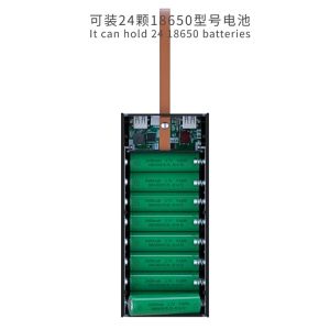 Box sạc dự phòng 24 cell pin 18650 C24 Sạc nhanh 22.5W và Sạc nhanh không dây 15W nam châm từ tính (Không gồm pin)