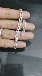 Gelang Rantai Cuban Simple Elegant Wanita Pria Perak Asli 925 Midiora