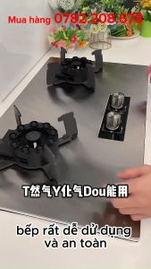 Bếp gas đôi lật cao cấp 10 đầu đốt QT-FAST04Tích hợp chế độ hẹn giờ tự động ngắt Ga an toàn mẫu mới 2023( BH 24 THÁNG )