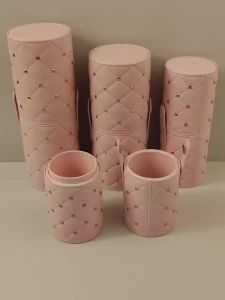 1 Chiếc Da PU Hộp Đựng Cọ Trang Điểm Di Động Túi Đựng Mỹ Phẩm Du Lịch Đa Năng Chống Nước Chống Bụi Cọ Trang Điểm Hình Trụ