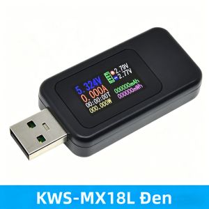 Bộ Sạc Thử Nghiệm USB Vôn Kế Ampe Kế KWS-MX 18L Mô-đun Màn Hình Màu Để Đo Mạch Tích Hợp