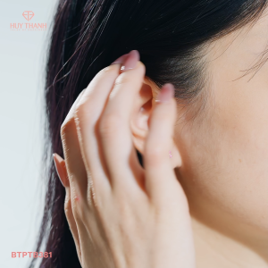Bông tai Vàng 14K BTPTB381 Huy Thanh Jewelry