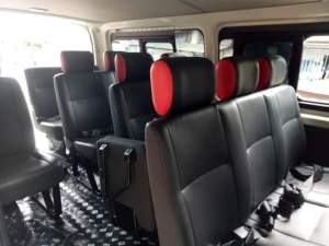 8PCS Toyota hiace commuter headrest black red combination FOR 2005 TO PRESENT MODEL