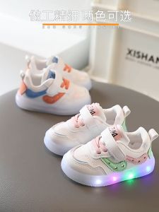 Sepatu Sneakers Anak Laki Perempuan LED Menyala Import Sekolah FREE BOX Q 11 untuk Bermain Berlibur