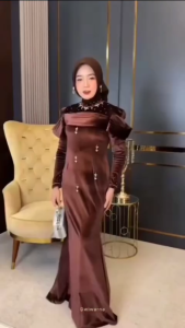 COD Saderra Dress Silk apk Payet Mutiara Gamis Dewasa Terbaru Viral Dress Wanita Kondangan Kekinian