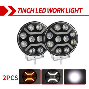 CO LIGHT 7 " Round off-road use Work Light for Driving Truck LED Work Spotlight Flash Turn Signal Light White Yellow DRL 12V 24V