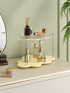 Acrylic Cosmetic Storage Display Rack Home Living Room Bedroom Cup Organizer Desktop Shelf Creative Clear Plastic Holder