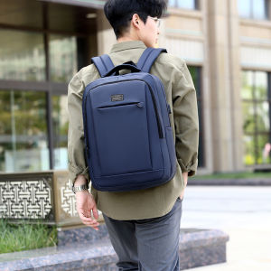 New Mens Large Capacity Business Backpack Simple Design Computer Bag USB Dual-Shoulder Bag Casual Youth Fashion Spring 2025